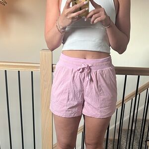 LULULEMON Light Pink Drawstring Athletic Shorts